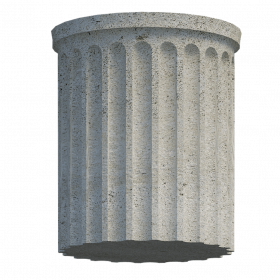 Колонна круглая с каннелюрами концевая